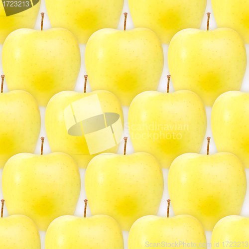 Image of Seamless pattern of fresh yellow apples