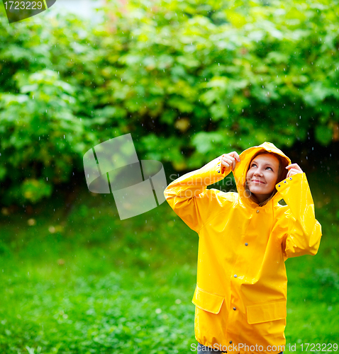 Image of Girl under rain