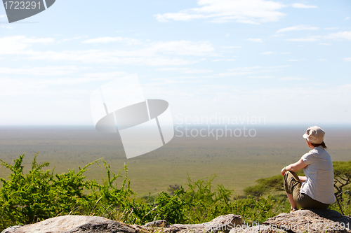 Image of Woman on safari