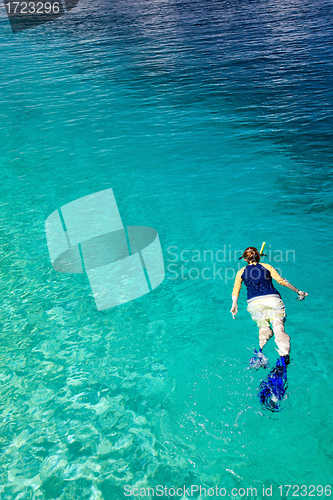 Image of Woman snorkeling