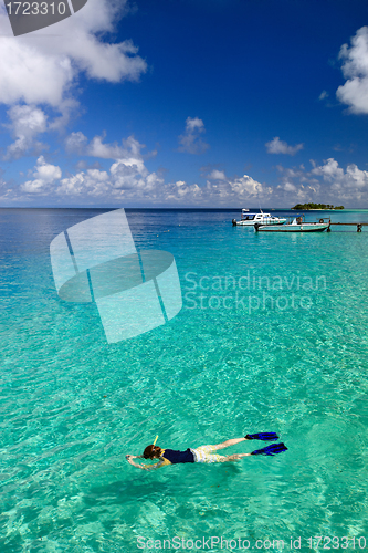 Image of Woman snorkeling