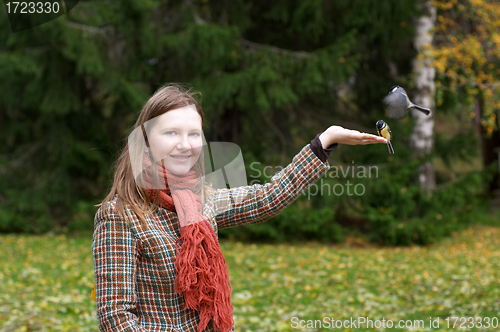 Image of Woman and birds