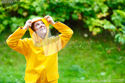 Image of Girl under rain