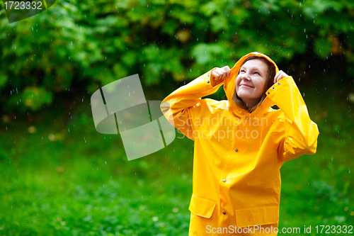 Image of Girl under rain
