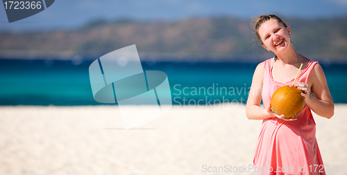 Image of Beautiful woman on vacation