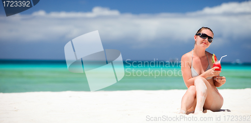 Image of Beautiful woman on vacation