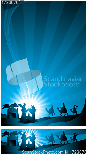 Image of banner nativity scene