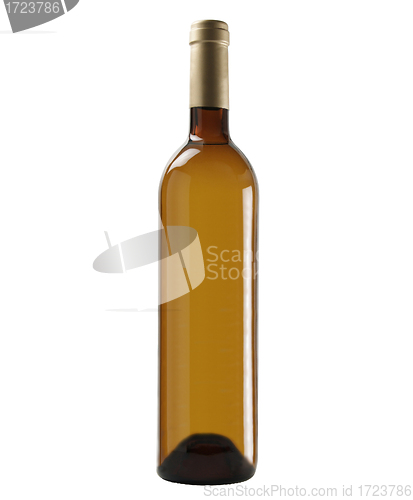 Image of Brown bottle of white wine