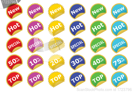 Image of collection of color stickers