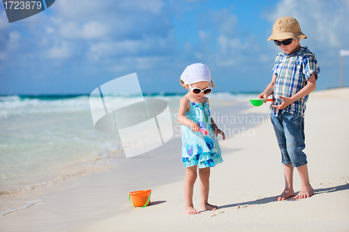 Image of Two kids at beach