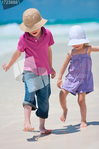 Image of Two kids at beach