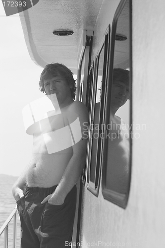 Image of Man on a boat