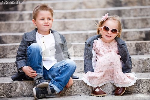 Image of Kids outdoors portrait