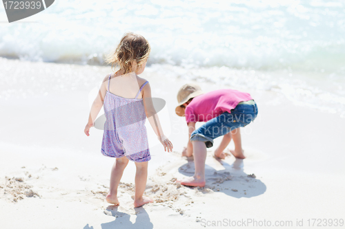 Image of Two kids at beach