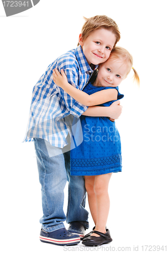 Image of Brother and sister hugging