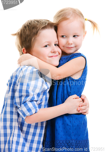 Image of Brother and sister hugging