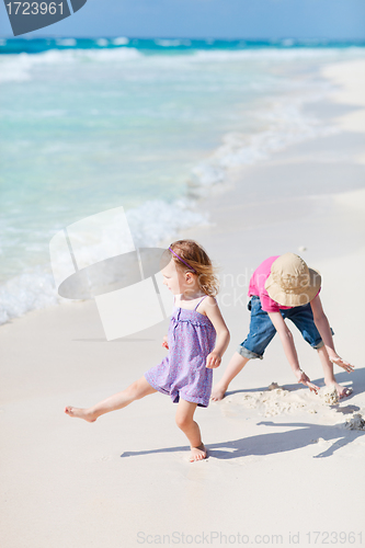 Image of Two kids at beach