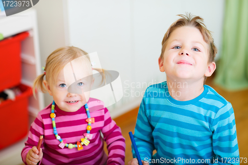 Image of Two kids at home