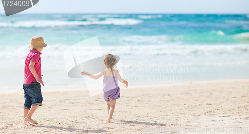 Image of Two kids at beach