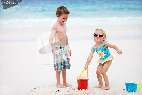 Image of Kids playing on beach