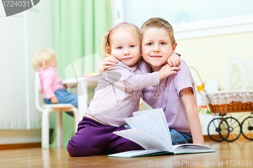 Image of Brother and sister at home