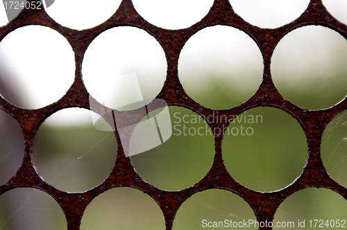 Image of Mesh metal grate as background