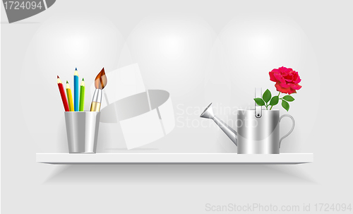 Image of Shelf with accessories