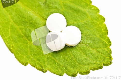 Image of Stevia rebaudiana, support for sugar,tablets