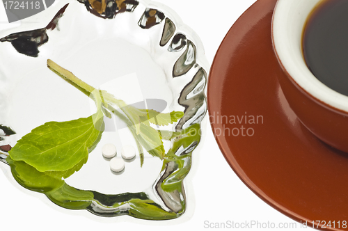 Image of Stevia rebaudiana, support for sugar,tablets