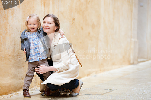Image of Mother and daughter outdoors