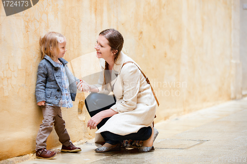 Image of Mother and daughter outdoors