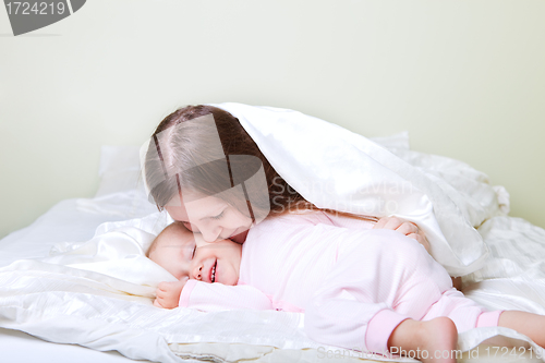 Image of Mother and daughter at home