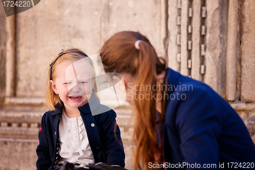 Image of Little girl crying