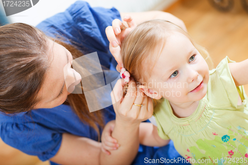 Image of Mother and daughter at home