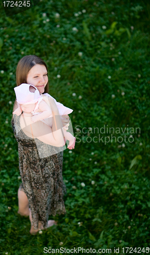 Image of Mother and baby daughter