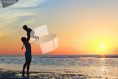 Image of Family at sunset