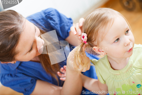 Image of Mother and daughter at home