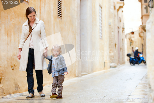 Image of Mother and daughter portrait outdoors