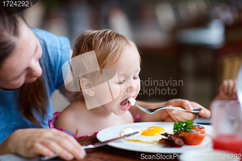 Image of Family having breakfast