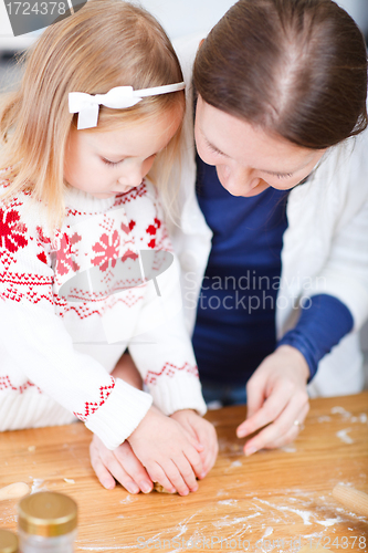 Image of Family baking cookies