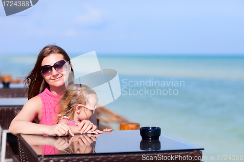 Image of Mother and daughter outdoors