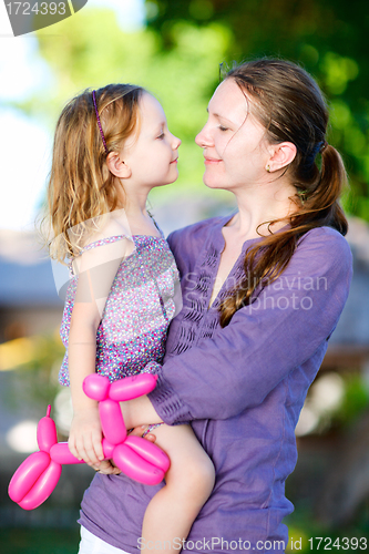 Image of Mother and daughter outdoors