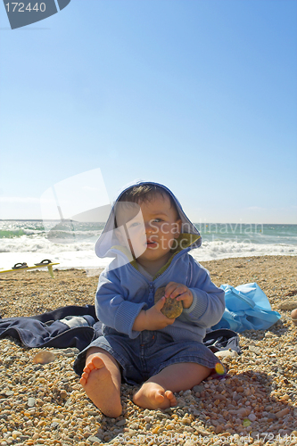 Image of baby at the beach