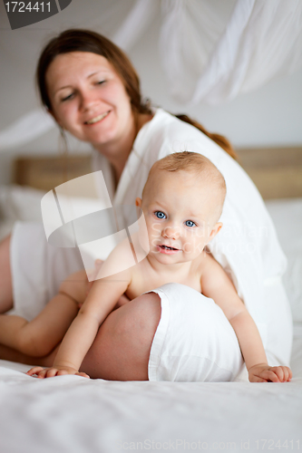 Image of Mother and daughter at home