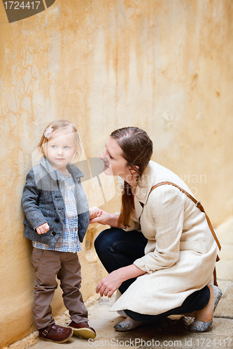 Image of Mother and daughter portrait outdoors