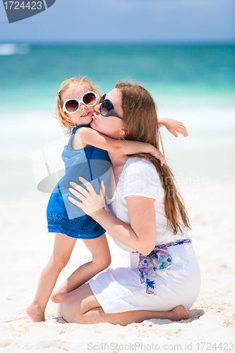 Image of Mother and daughter on vacation
