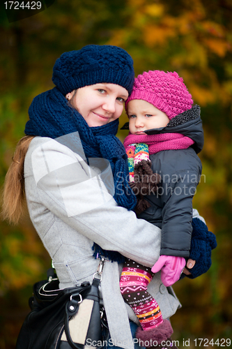 Image of Mother and daughter outdoors