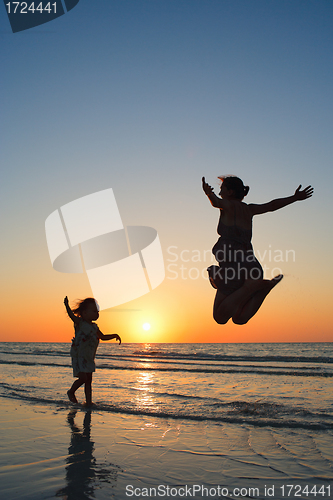 Image of Family at sunset