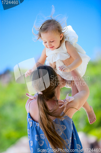 Image of Mother and daughter outdoor