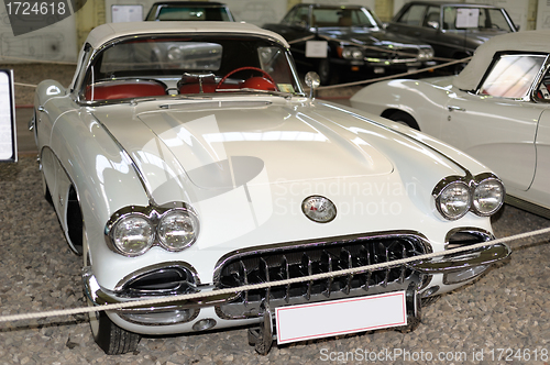 Image of White chevrolet corvette